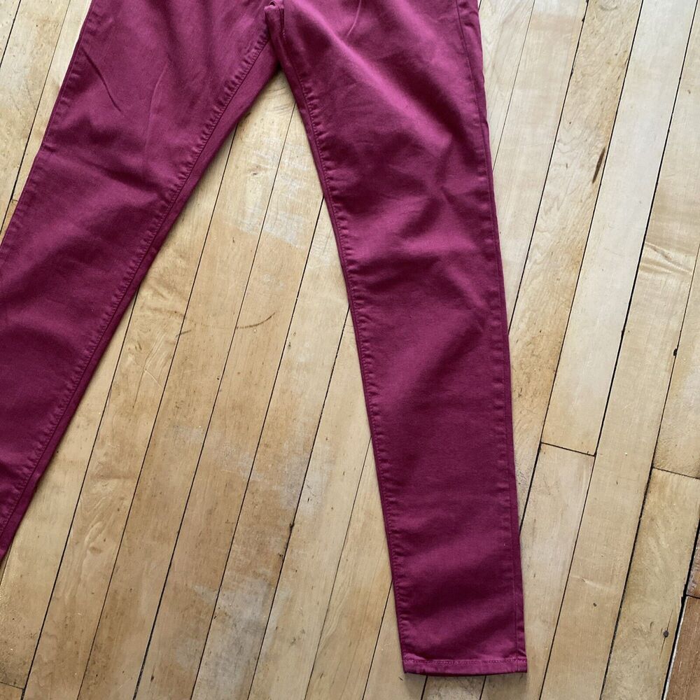 Flying Monkey Women’s 27 Stretch Skinny Jegging Jeans Burgundy - Picture 11 of 12